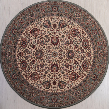 Ковер бельгийский 4362-101 KASHQAI Shapur (Шерсть, зеленый, кремовый)