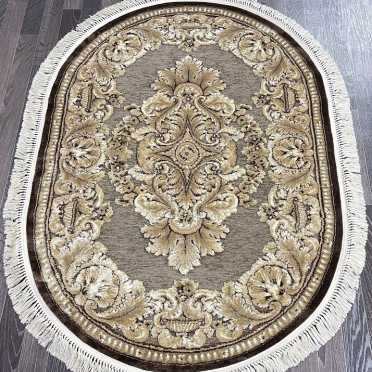 Ковер бельгийский 5060498330 KUNDUZ (Вискоза, коричневый) овальный