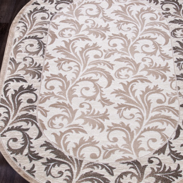 Российский ковер Valencia Delux D327 - CREAM-BROWN Овал