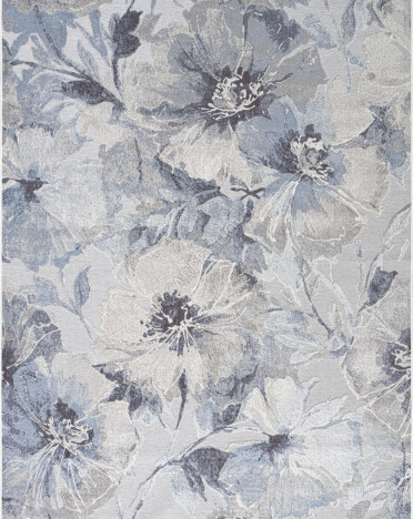 Ковер бельгийский 11035-6646-91 Origami (Вискоза, серый, голубой)