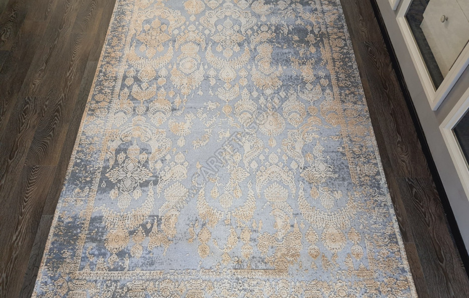 Безворсовый ковер лофт дизайн BANCO BANCO P1055 GREY-YELLOW