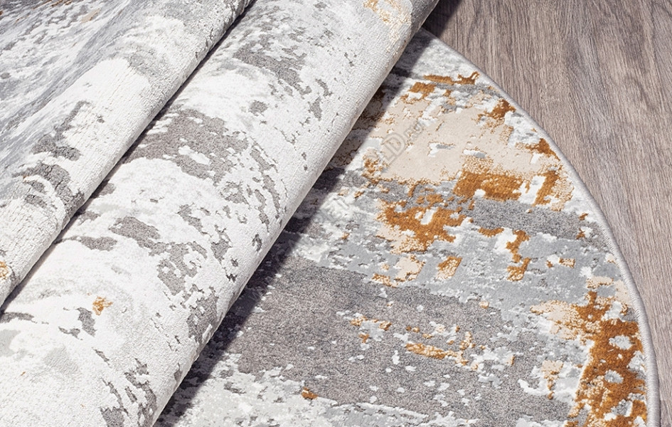 Ковер 23319 - 975 GREY / GOLD - Овал - коллекция GRAND