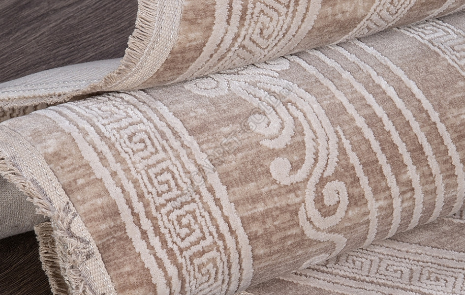 Ковер 21071Y - D.BEIGE / CREAM - круглый - коллекция MILANO