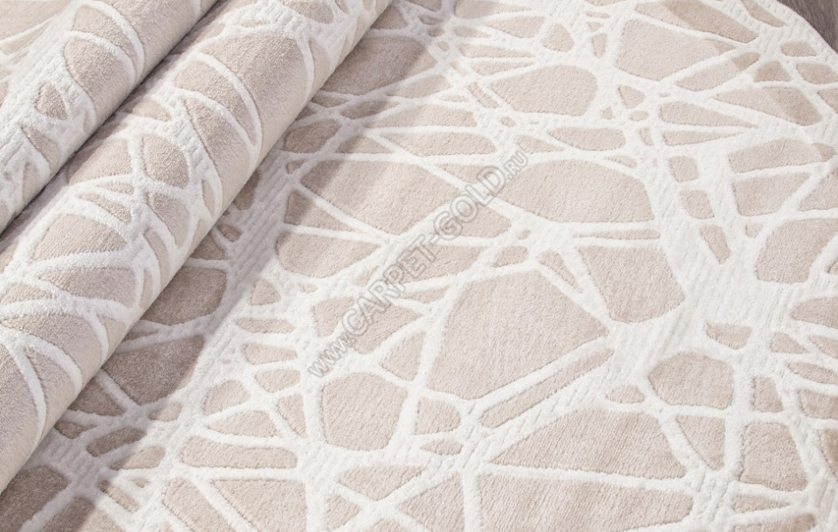 Российский ковер D967 - BEIGE - Овал - коллекция MIRANDA