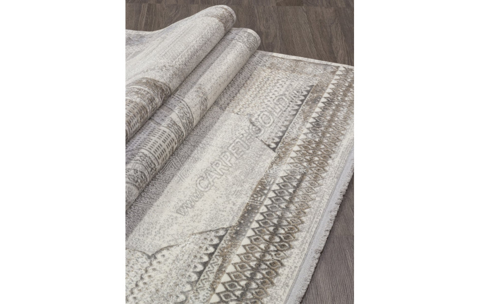Ковер 07541A - CREAM HB / GREY FDY - Прямоугольник - коллекция ASADU