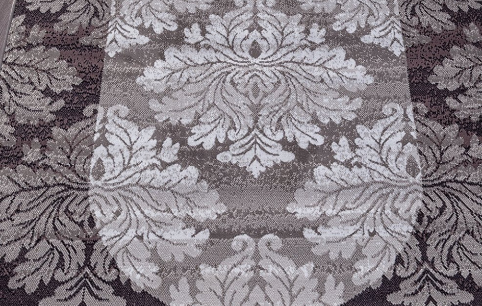 Ковер D213 - GRAY-PURPLE - Овал - коллекция SILVER