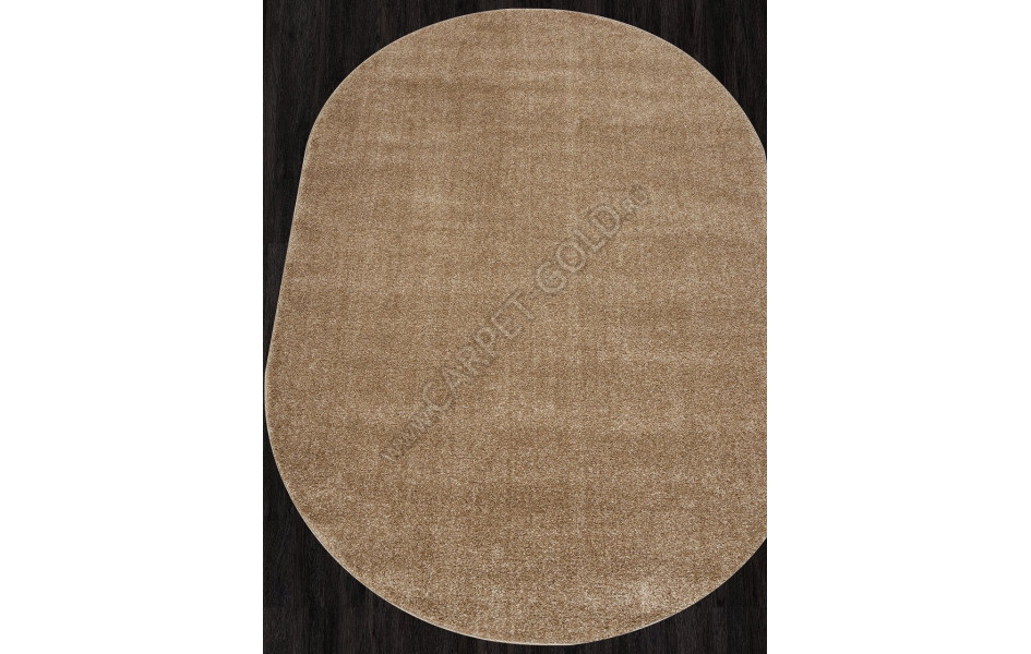 Однотонный овальный бежевый ковер T600 - BEIGE - коллекция SOFIA