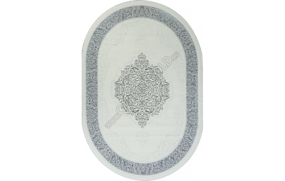Ковер 00759B - CREAM HB / GREY FDY - Овал - коллекция SAHARA