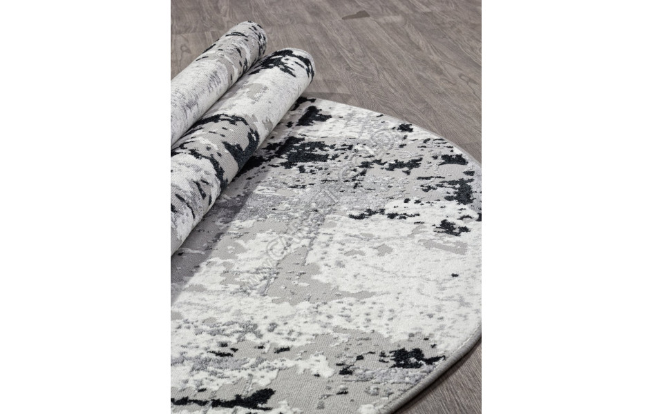 Ковер F285 - DARK GRAY - Овал - коллекция PALERMO