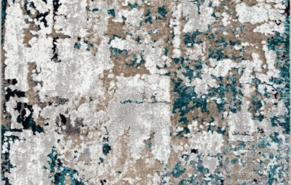 Ковер 01632A - GREY / TURQUOISE - Прямоугольник - коллекция PARADIZE