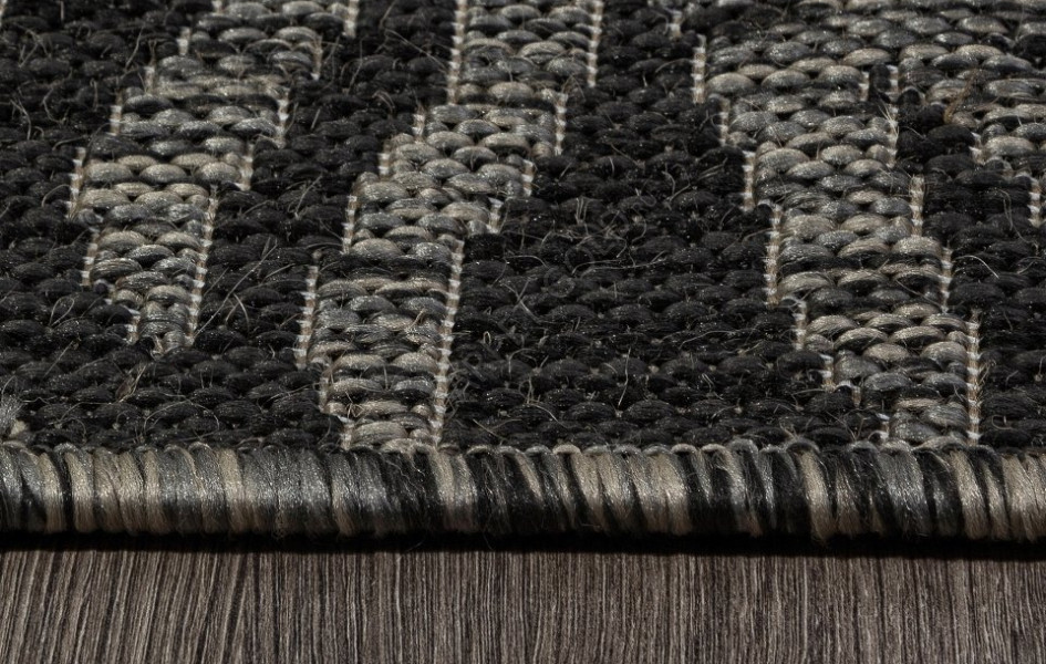 Ковер S132 - BLACK-GRAY - Овал - коллекция KAIR