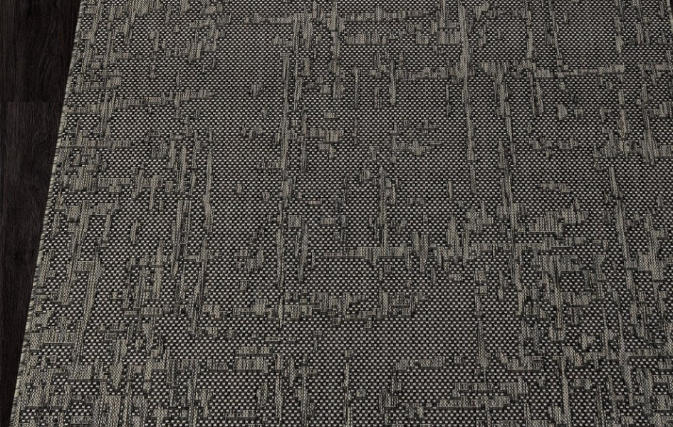 Ковер S136 - BLACK-GRAY - Прямоугольник - коллекция KAIR